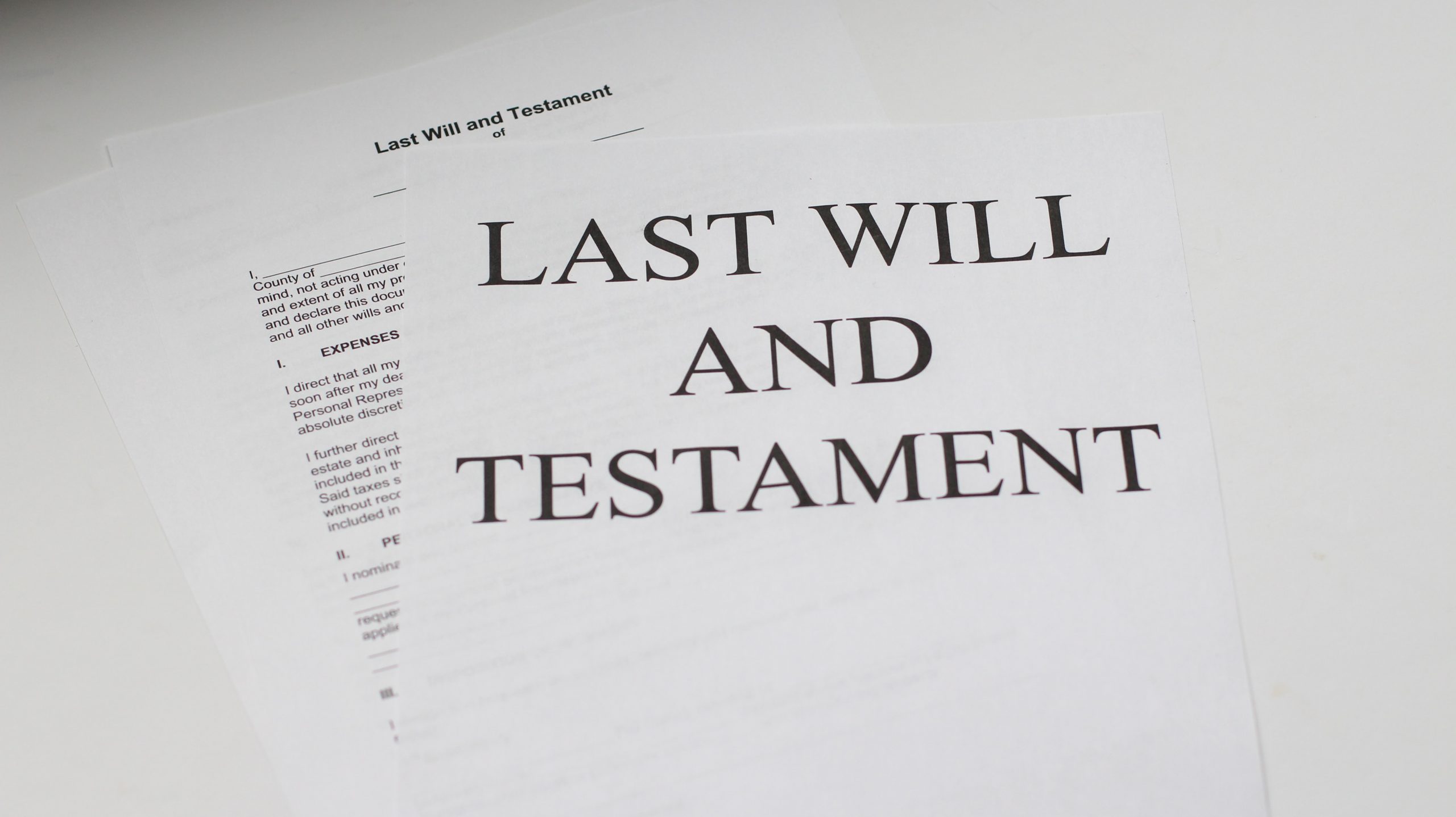 Last Will & Testament Document : Where There's A Will Southport